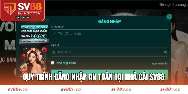 Quy trình đăng nhập an toàn tại nhà cái SV88